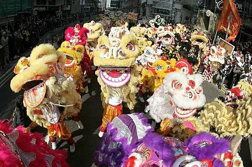 Chinese Lions in Hong Kong