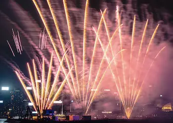 Dragon Boat Festival Fireworks Victoria Harbour