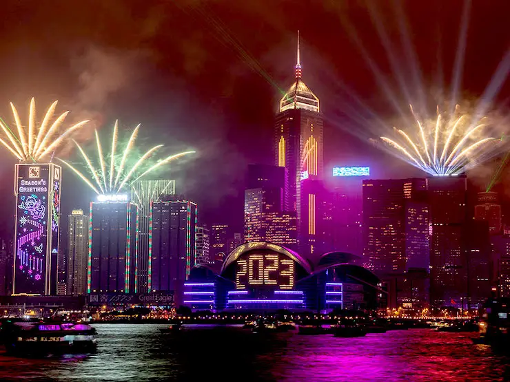 Hong Kong New Year's Eve Fireworks and Countdown 2024